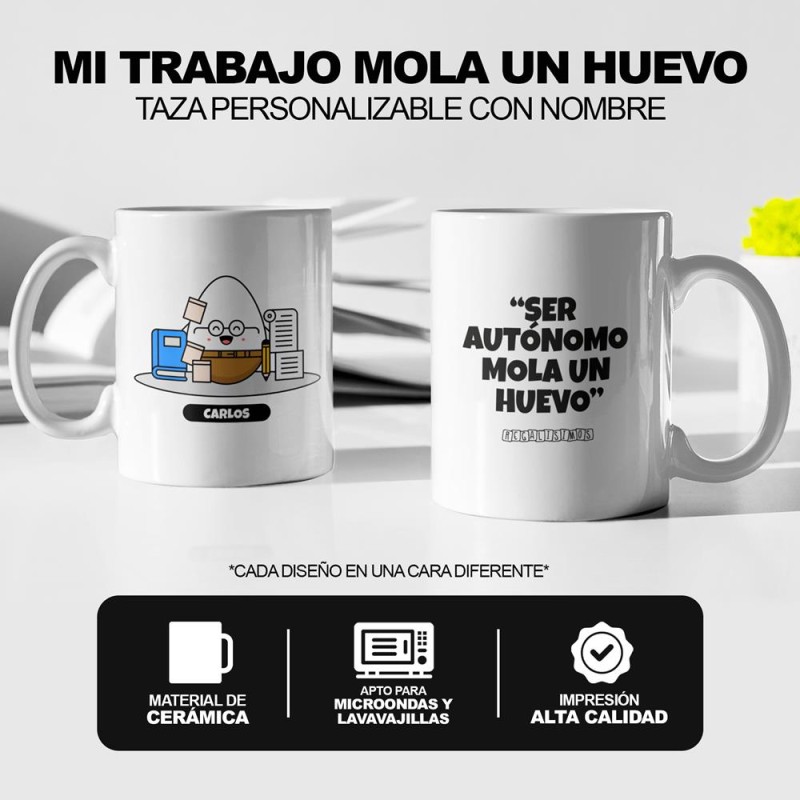 Taza Ser Autónomo Mola un Huevo - Imagen 5