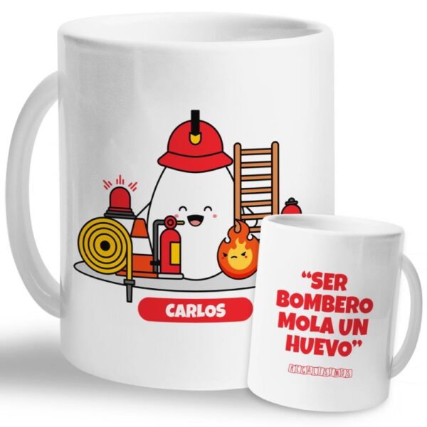 Taza Ser Bombero Mola un Huevo