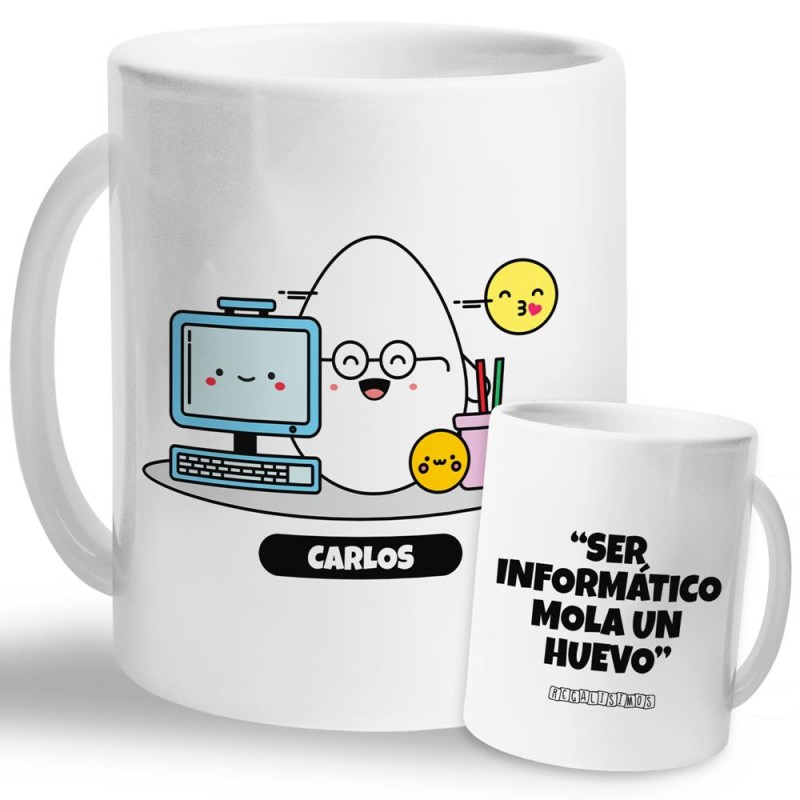 Taza Ser Informático Mola un Huevo