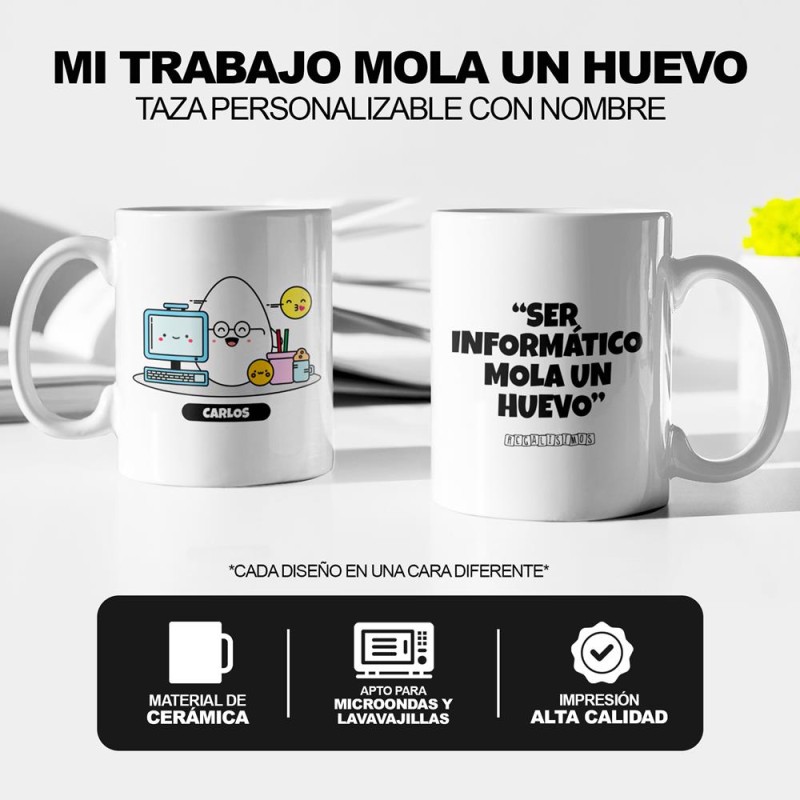 Taza Ser Informático Mola un Huevo - Imagen 5