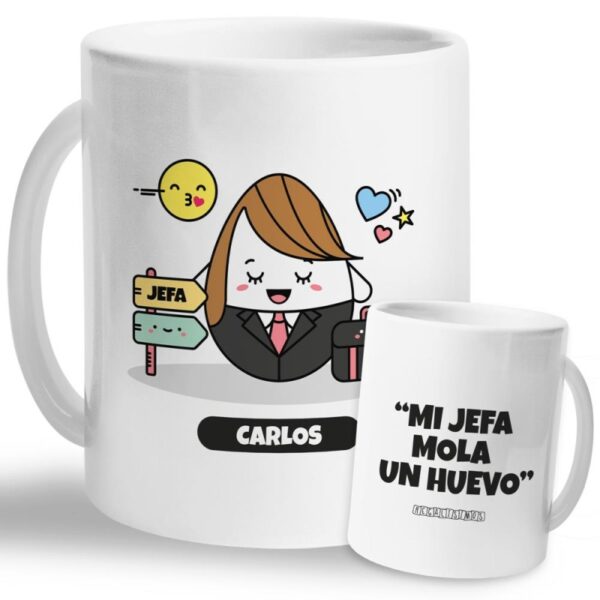Taza Ser Jefa Mola un Huevo
