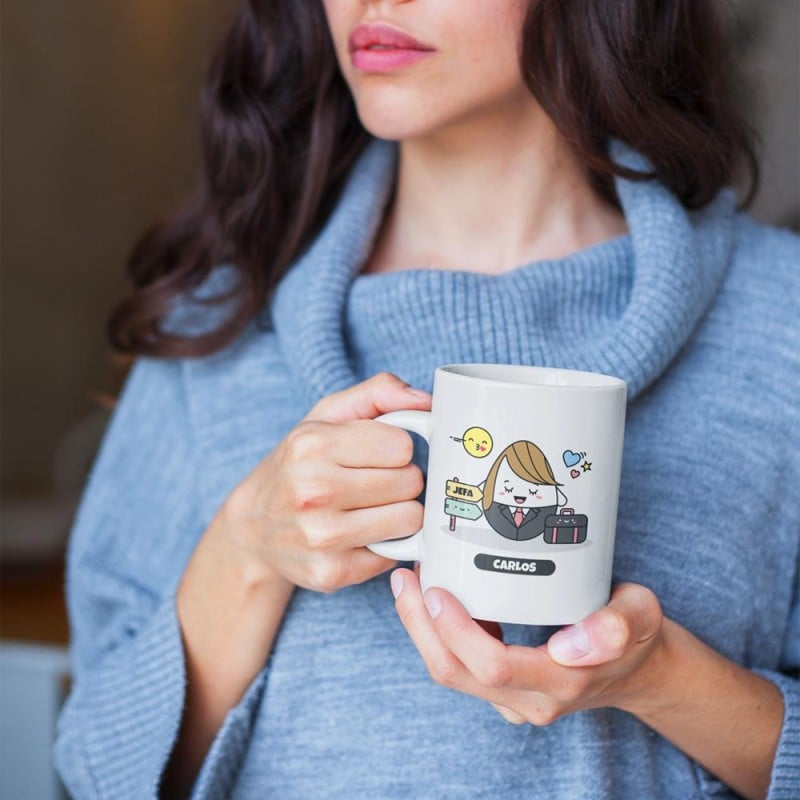 Taza Ser Jefa Mola un Huevo - Imagen 4