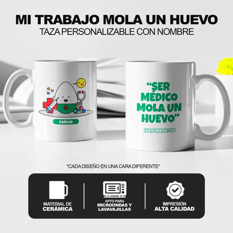 Taza Ser Médico Mola un Huevo - Imagen 5