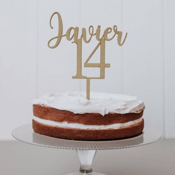 Topper para Tarta Cumpleaños con Edad...