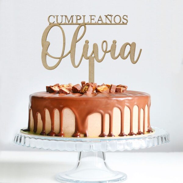 Topper para Tarta Cumpleaños Personalizado