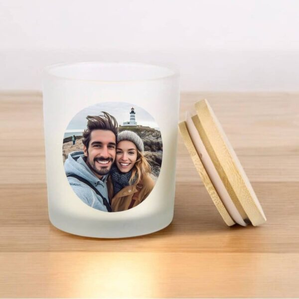 Vela en Vaso de Cristal Personalizada con Foto